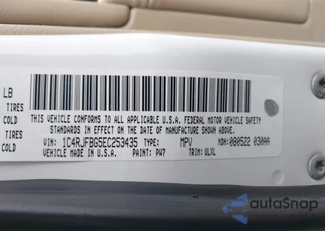 2014 Jeep Grand Cherokee Limited z USA, uszkodzony, nr VIN 1C4RJFBG5EC253435